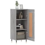 vidaXL Buffet Sonoma gris 34 5x34x90 cm Bois d'ingénierie