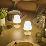 2 lampes de table sans fil TWINS - Cream - H16 cm - LED