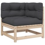 vidaXL Salon de jardin 7 Pièces avec coussins bois de pin massif