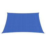 vidaXL Voile d'ombrage 160 g/m² carré bleu 5x5 m PEHD