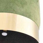 vidaXL Tabouret Vert moutarde et doré Velours 28 x 36 cm