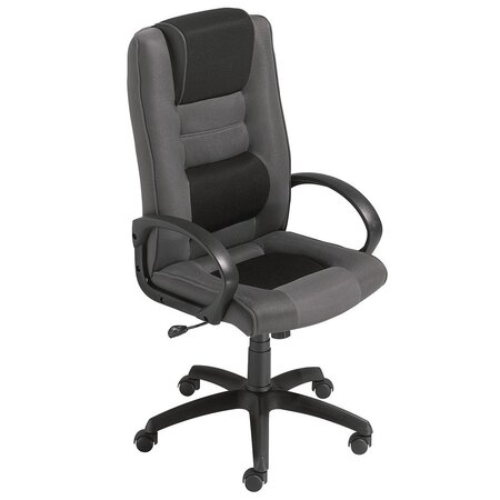 Fauteuil direction CAPITAL CONFORT Tissu rembourré  Hauteur dossier 74 cm Gris / Noir