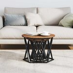 vidaXL Table d'appoint empilable 3 Pièces Bois ancien 53 x 53 x 40 cm