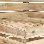 vidaXL Canapé palette d'angle de jardin bois de pin imprégné