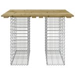 vidaXL Table de jardin Gabion Design 100x102x72 cm Bois de pin imprégné