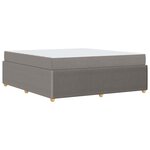 vidaXL Cadre de lit avec matelas Taupe 180 x 200 cm tissu