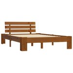 vidaXL Cadre de lit avec tête de lit marron miel bois de pin massif