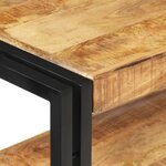 vidaXL Table console 90x30x75 cm Bois de manguier brut