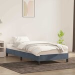 vidaXL Cadre de lit sans matelas gris foncé 90x220 cm velours