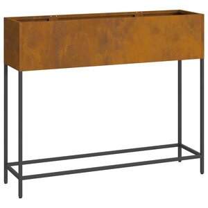 vidaXL Bac de jardin surélevé Rouillé 100 x 26 x 82 cm Acier