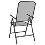 vidaXL Chaises pliables de jardin 4 Pièces Maille métallique Anthracite