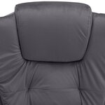 vidaXL Chaise de bureau de massage Gris foncé Velours