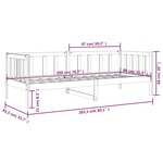 vidaXL Lit de jour Blanc 80x200 cm Bois de pin massif