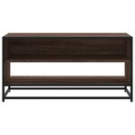 vidaXL Meuble TV chêne marron 91x40x46 cm bois d'ingénierie et métal
