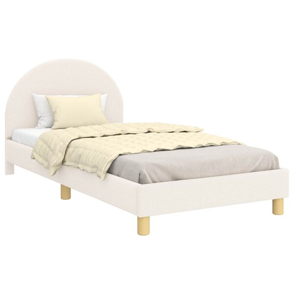 vidaXL Cadre de lit pour enfants avec tête de lit Crème 80 x 200 cm
