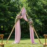 vidaXL Arche de mariage Marron Clair 202 x 95 x 254 cm