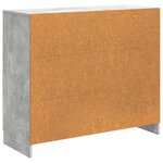 vidaXL Buffet Gris béton 89 x 34 5 x 77 cm Bois d'ingénierie
