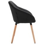 vidaXL Chaise de salle à manger Noir Tissu