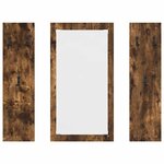 vidaXL Porte-manteau mural Montage mural Chêne fumé 96 x 1 5 x 90 cm