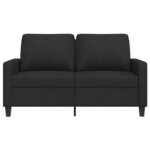 vidaXL Canapé à 2 places Noir 120 cm Tissu