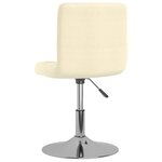vidaXL Chaises pivotantes à manger lot de 2 crème tissu