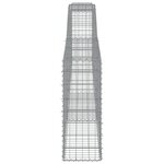 vidaXL Paniers à gabions arqués 10 Pièces 400x30x80/100 cm Fer galvanisé