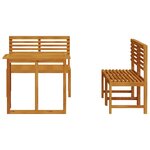 vidaXL Ensemble bistro de jardin 3 Pièces Marron Bois d'acacia massif