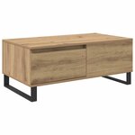 vidaXL Table basse Chêne artisanal 90 x 50 x 36 5 cm Bois d'ingénierie