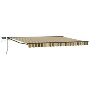 vidaXL Cadre de store manuel avec LEDs 4 5 × 3 5 m