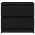 vidaXL Cabinet de chevet 2 Pièces Chêne noir 50 x 40 x 43.5 cm