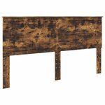 vidaXL Lit de Rangement Chêne fumé 180 x 200 cm Bois d'ingénierie