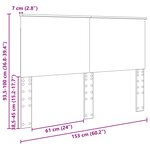 vidaXL Tête de lit Chêne brun 150 cm Bois d'ingénierie