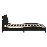 vidaXL Cadre de lit sans matelas Hanko noir 160x200 cm tissu