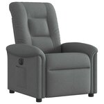 vidaXL Fauteuil inclinable électrique Gris foncé Tissu