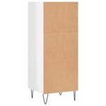 vidaXL Buffet blanc brillant 34 5x32 5x90 cm bois d'ingénierie
