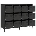 vidaXL Buffet noir 135x39x103 5 cm acier laminé à froid