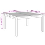 vidaXL Table basse Marron 85 x 85 x 45 cm Bois de teck solide