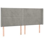 vidaXL Sommier à lattes de lit matelas et LED Gris clair 180x200 cm