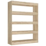 vidaXL Bibliothèque/Séparateur de pièce chêne sonoma 100x30x135 cm