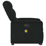 vidaXL Fauteuil inclinable de massage électrique Noir Tissu