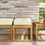 vidaXL Coussin de Siège d'Extérieur Crème 40 x 40 x 8 cm