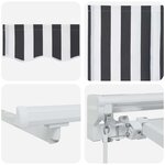 vidaXL Auvent Anthracite et blanc 300x200 cm tissu