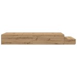 vidaXL Cadre de lit avec rangement avec tiroir Chêne artisanal 90 cm