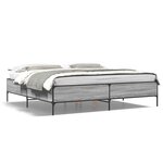vidaXL Cadre de lit sans matelas sonoma gris 180x200 cm