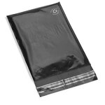 Sachet plastique 75  recyclé noir opaque à fermeture adhésive 12 x 18 cm (lot de 1000)