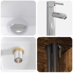 vidaXL Vanité de lavabo mural Chêne fumé 53 x 34 5 x 63 cm