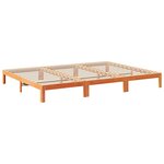 VidaXL Cadre de lit familial sans matelas marron ciré 240x200 cm
