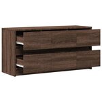 vidaXL Meuble TV avec LED chêne marron 100x34x50 cm bois d'ingénierie