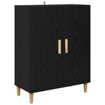 vidaXL Buffet Chêne noir 70 x 34 x 90 cm Bois d'ingénierie