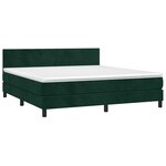 vidaXL Sommier à lattes de lit avec matelas LED Vert foncé 160x200 cm